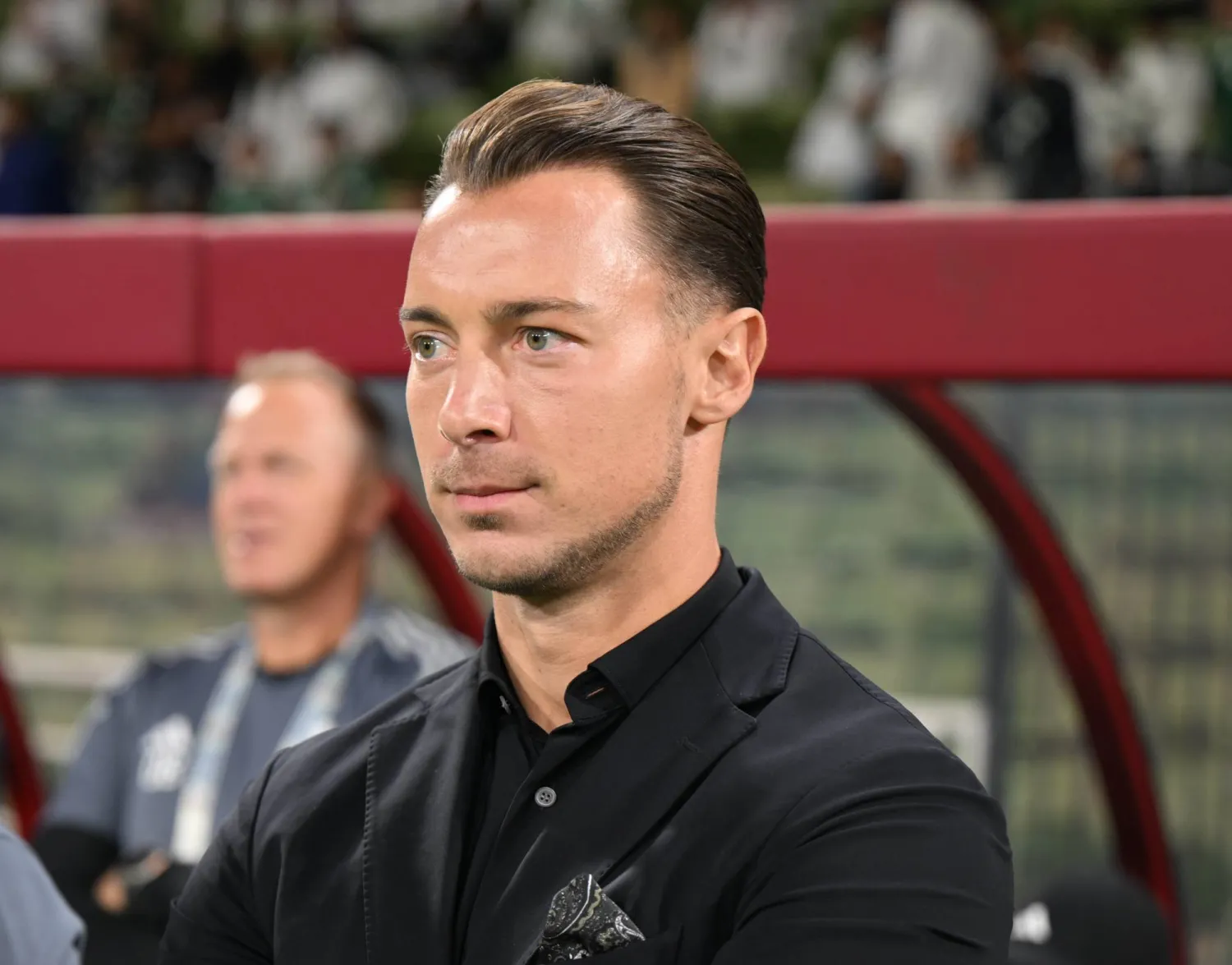 يايسله عبر عن سعادته بانتصار الأهلي (تصوير: بشير صالح)