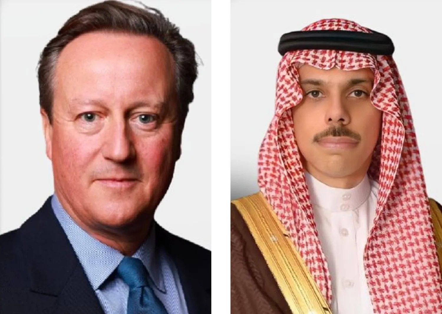 الأمير فيصل بن فرحان والوزير ديفيد كاميرون (الخارجية السعودية)