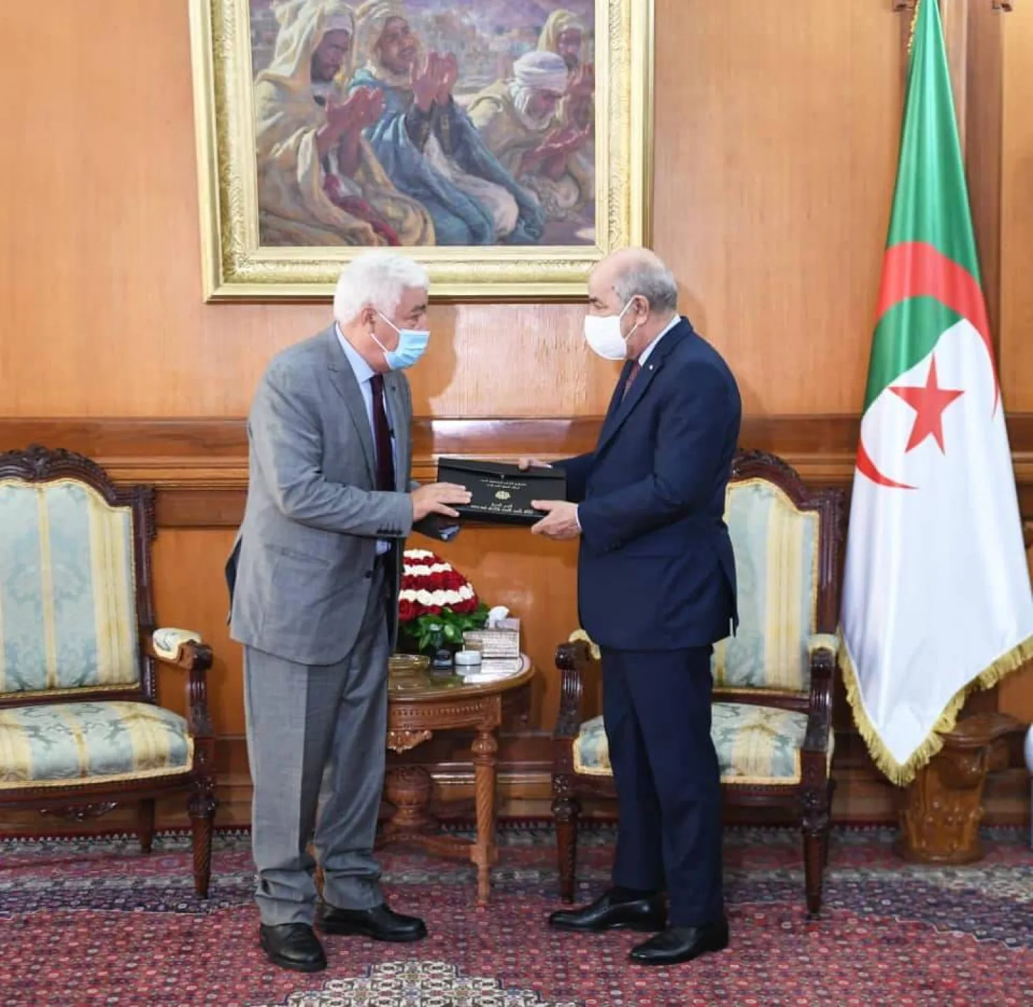 رئيس مجلس حقوق الإنسان سابقاً مع الرئيس تبون (رئاسة الجمهورية)