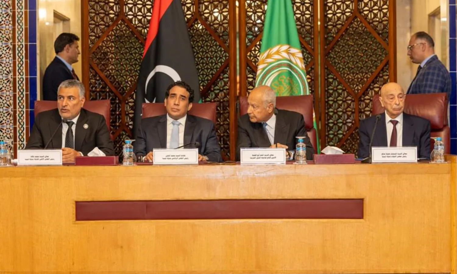 أبو الغيط يتوسط صالح والمنفي وتكالة بجامعة الدول العربية (المجلس الأعلى للدولة الليبي)