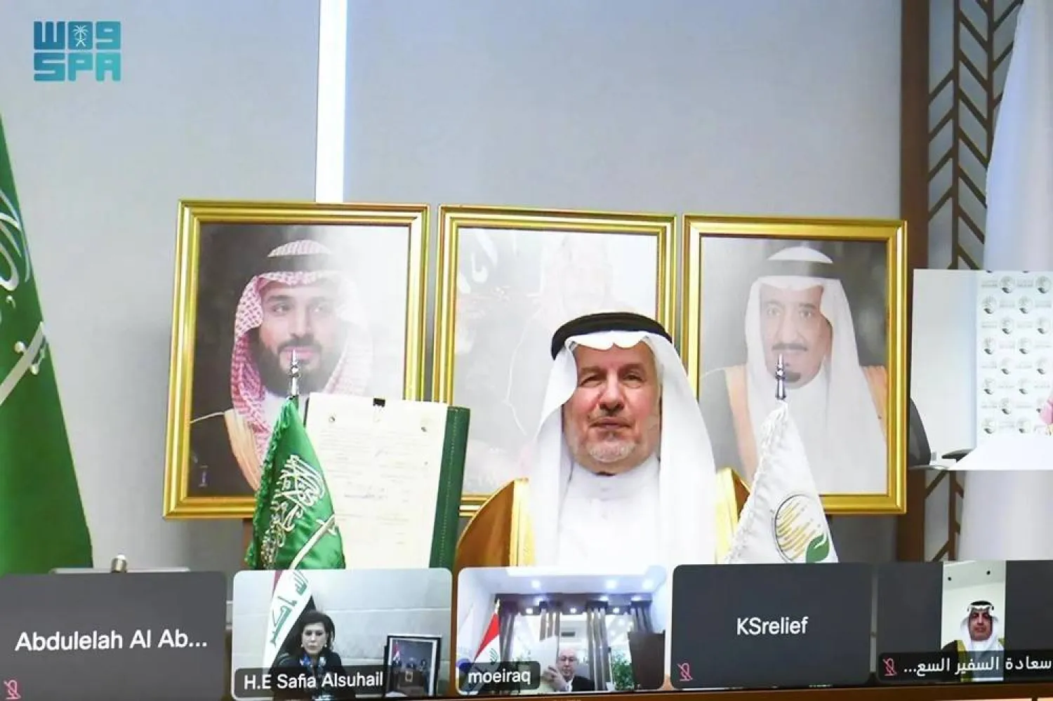 Advisor at the Royal Court and Supervisor General of KSrelief Dr. Abdullah bin Abdulaziz Al Rabeeah and Iraqi Minister of Environment Eng. Nizar Mohammed Saeed Amidi were the signatories. (SPA)
