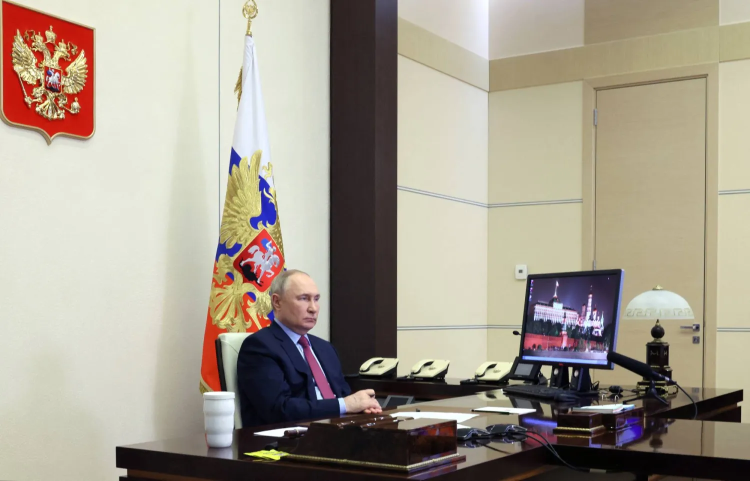 ترأس بوتين اجتماعاً حكومياً في موسكو الأربعاء (رويترز)