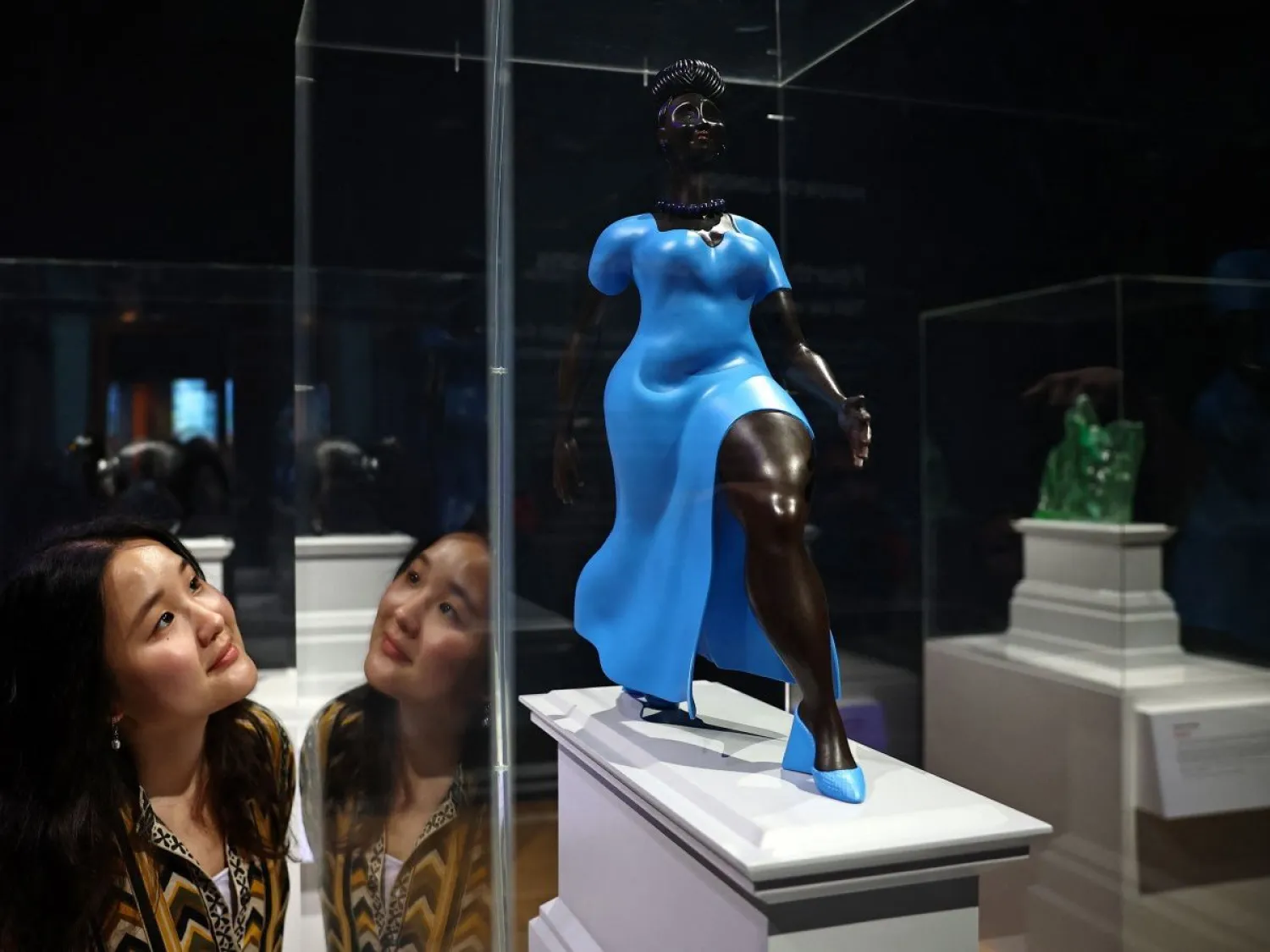 «السيدة باللون الأزرق» (أ.ف.ب)