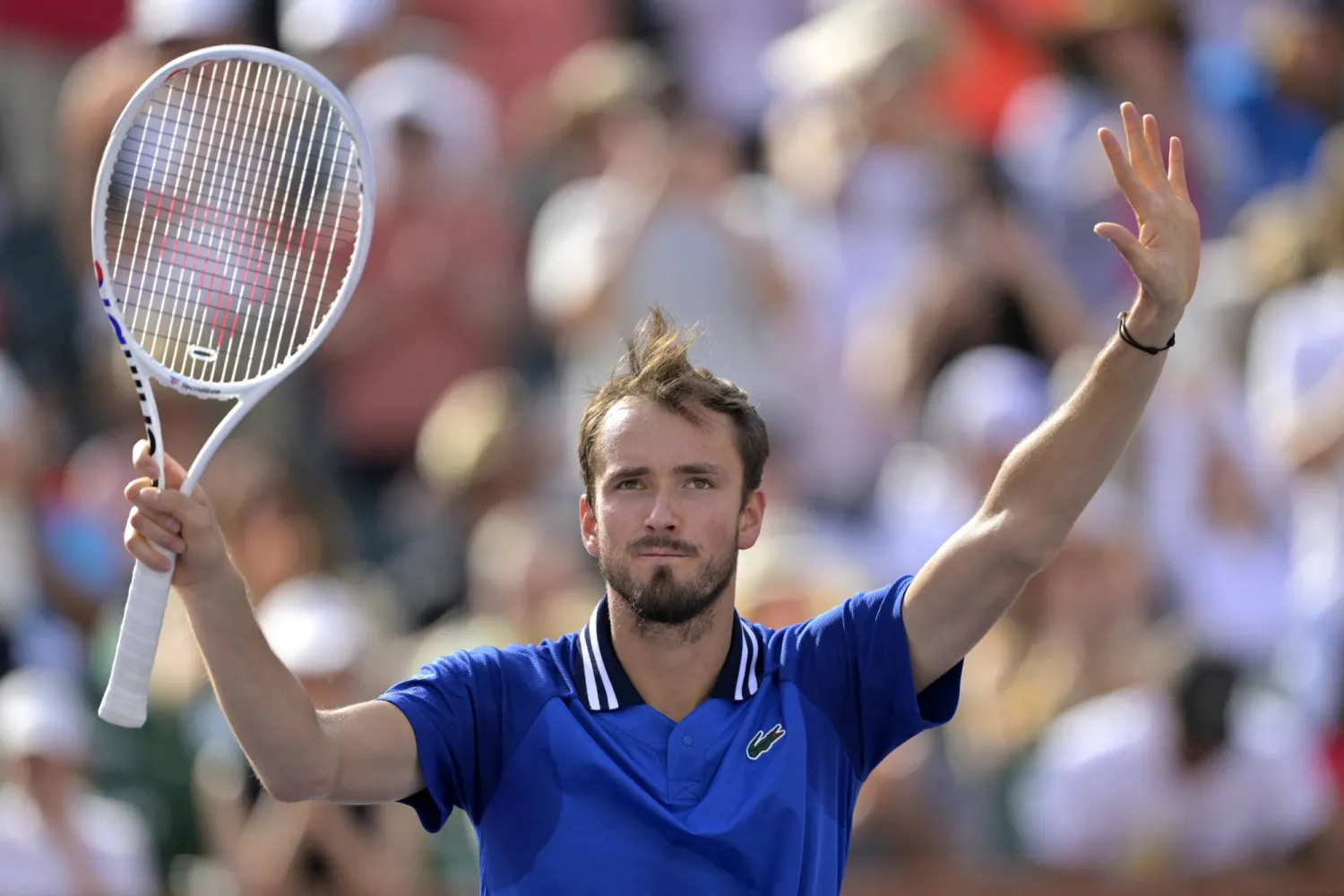 الروسي دانييل ميدفيديف يسعى لعدم إعادة سيناريو النسخة الماضية (رويترز)