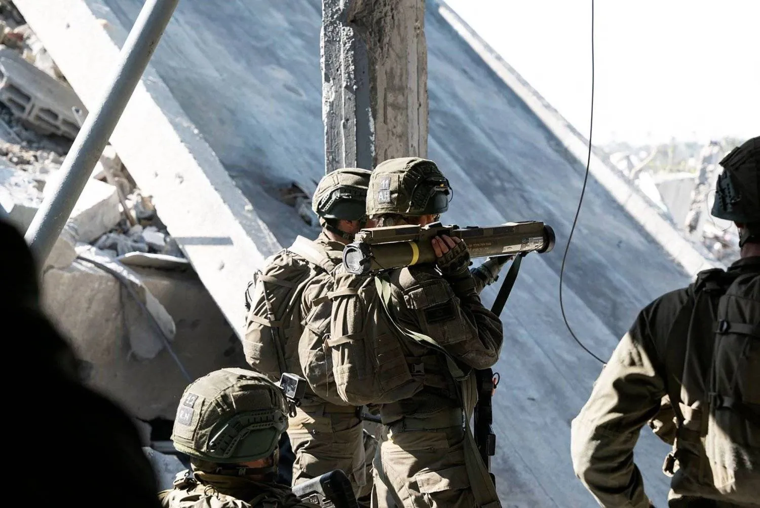 This handout picture released by the Israeli army on February 17, 2024, shows troops on the ground in the Gaza Strip amid ongoing battles between Israel and Hamas. (Photo by Israeli Army / AFP)
