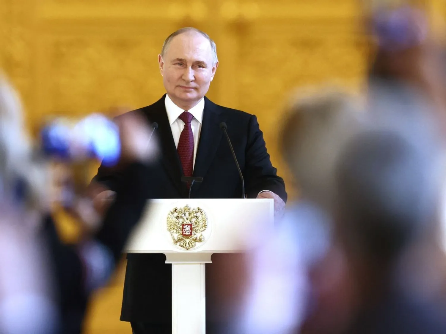 فاز فلاديمير بوتين بأكثر من 87 في المائة من الأصوات بالانتخابات الرئاسية الروسية (أ.ف.ب)