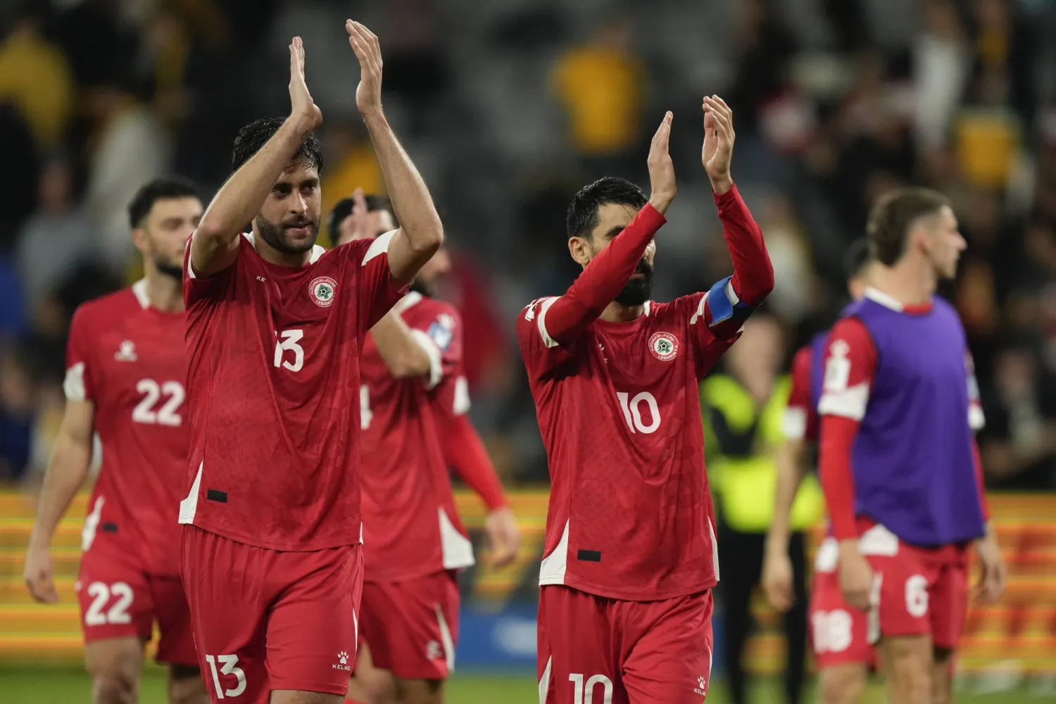 منتخب لبنان أصبح مهدداً بفقدان المركز الثاني بمجموعته (أ.ب)