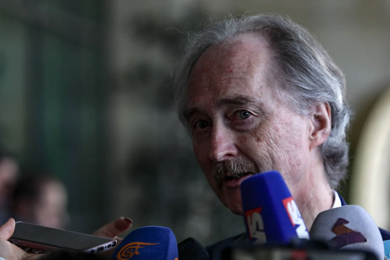 المبعوث الخاص للأمم المتحدة إلى سوريا غير بيدرسن (أ.ف.ب)