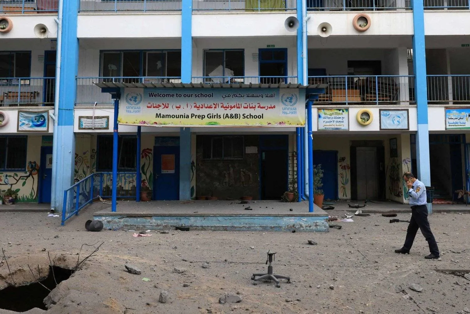 Gazze Şehri'ndeki bir UNRWA okulu (AFP)