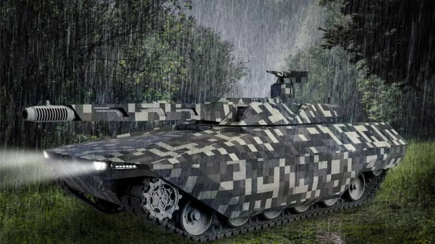 نموذج للدبابة القتالية المتطوّرة  التي أطلق عليها «نظام القتال البري الرئيسي» 