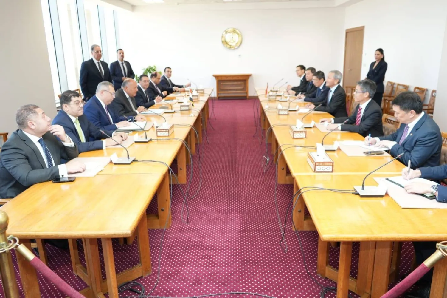 سامح شكري خلال مباحثات مع وزير خارجية سنغافورة في القاهرة (الخارجية المصرية)