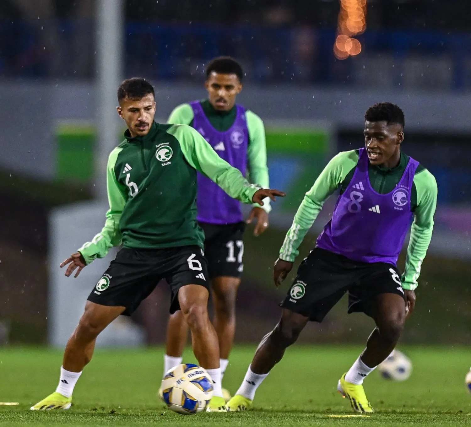 جانب من تدريبات المنتخب السعودي الأولمبي في قطر (المنتخب السعودي)