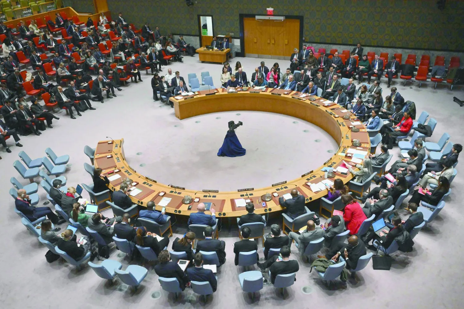 مجلس الأمن الدولي خلال أحد اجتماعاته (أ.ف.ب)