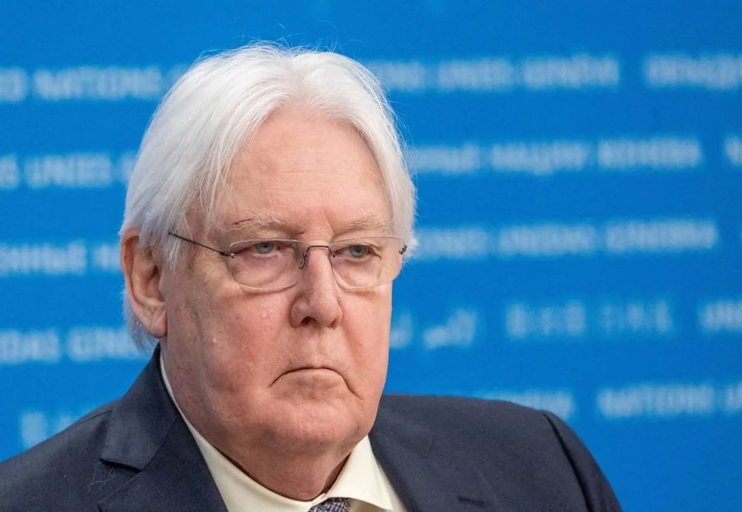 Martin Griffiths, Under-Secretary-General for Humanitarian Affairs and Emergency Relief Coordinator briefs media on the launch of the funding appeal to support conflict-torn Sudan in 2024 at the United Nations European headquarters in Geneva, Switzerland, February 7, 2024. (Reuters)