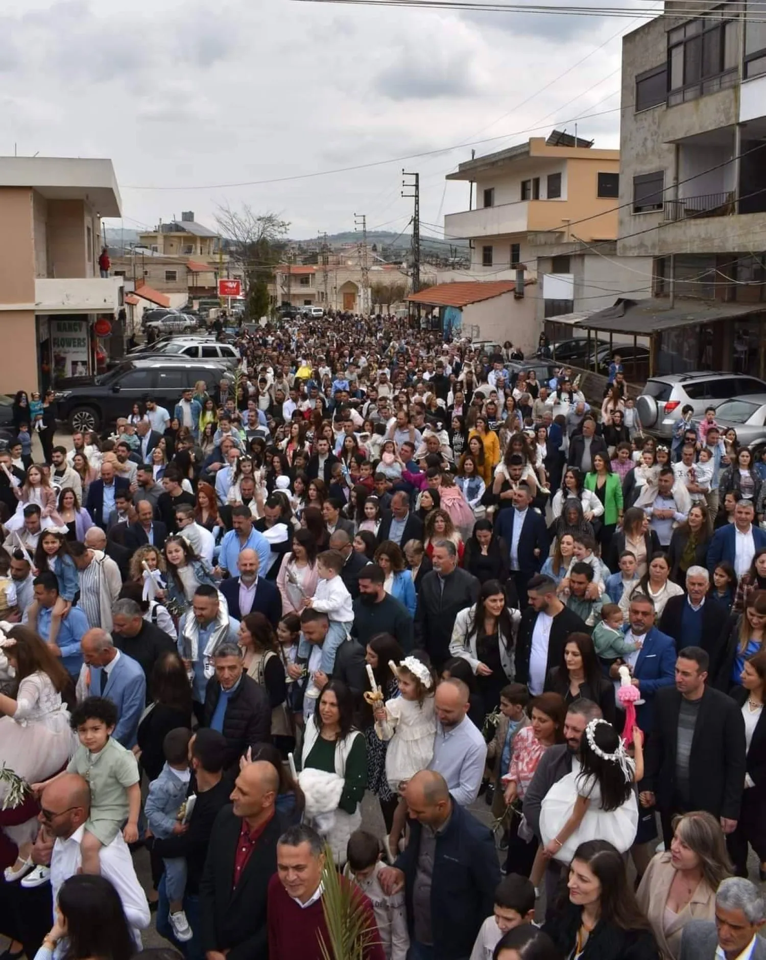 Rmeish kasabasında geçtiğimiz Pazar günü yapılan Palmiye Pazarı kutlamaları (Sosyal medya)