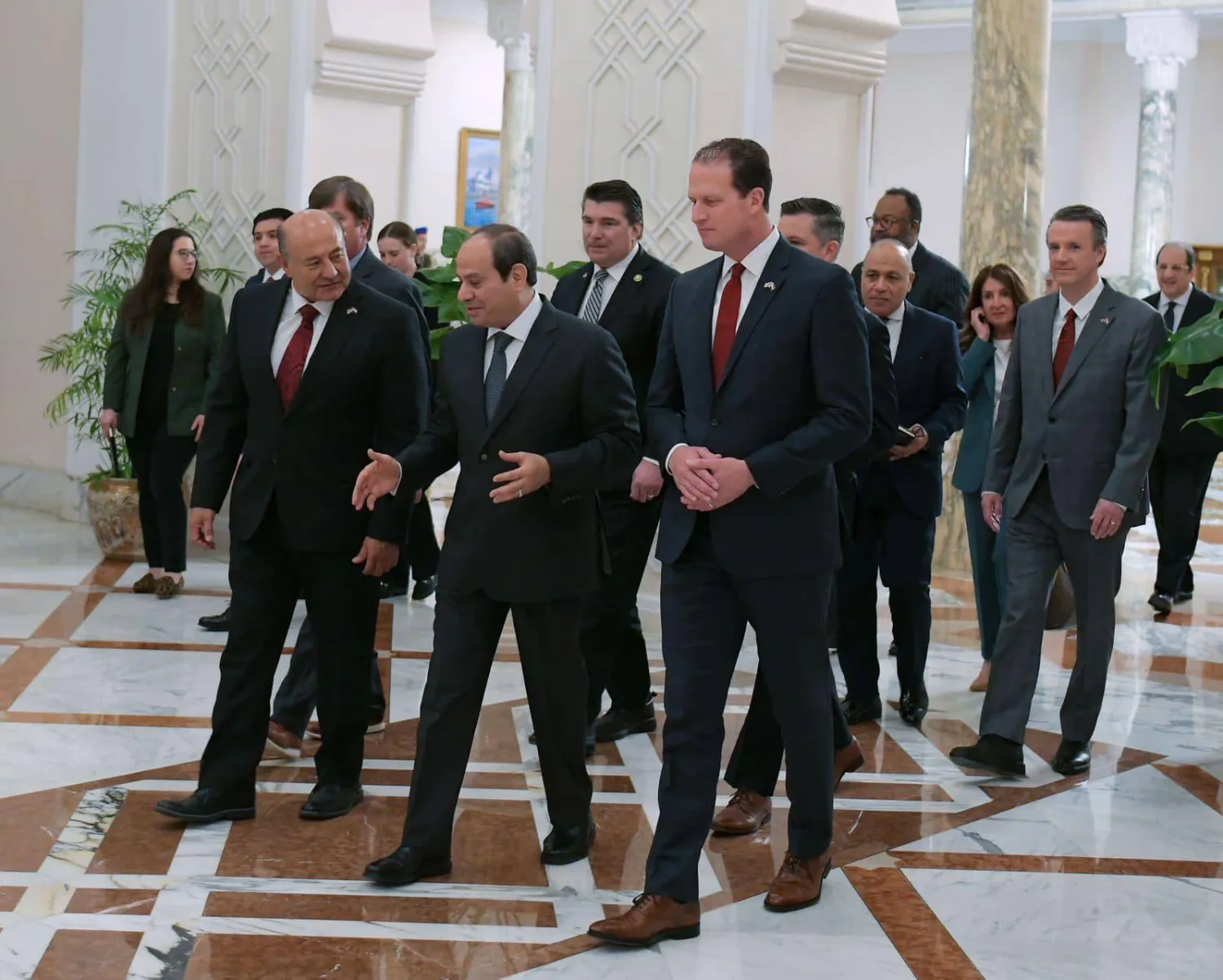 السيسي ووفد  مجلس النواب الأميركي (الرئاسة المصرية)
