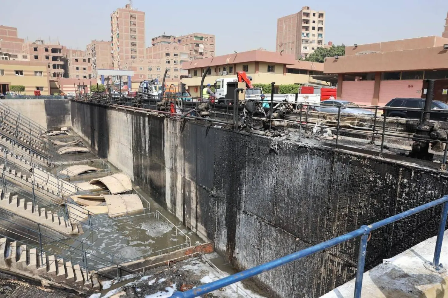 جانب من آثار الحريق (محافظة القليوبية - فيسبوك)