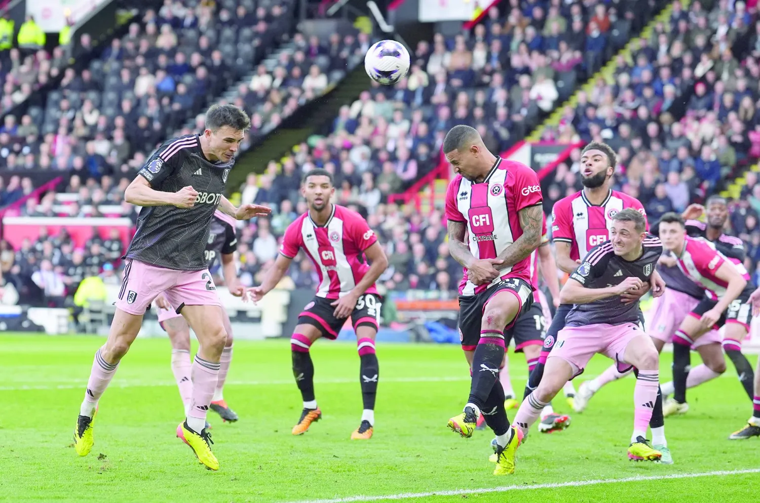 جواو بالينها وهدف فولهام الأول في شباك شيفيلد يونايتد (ب.أ)