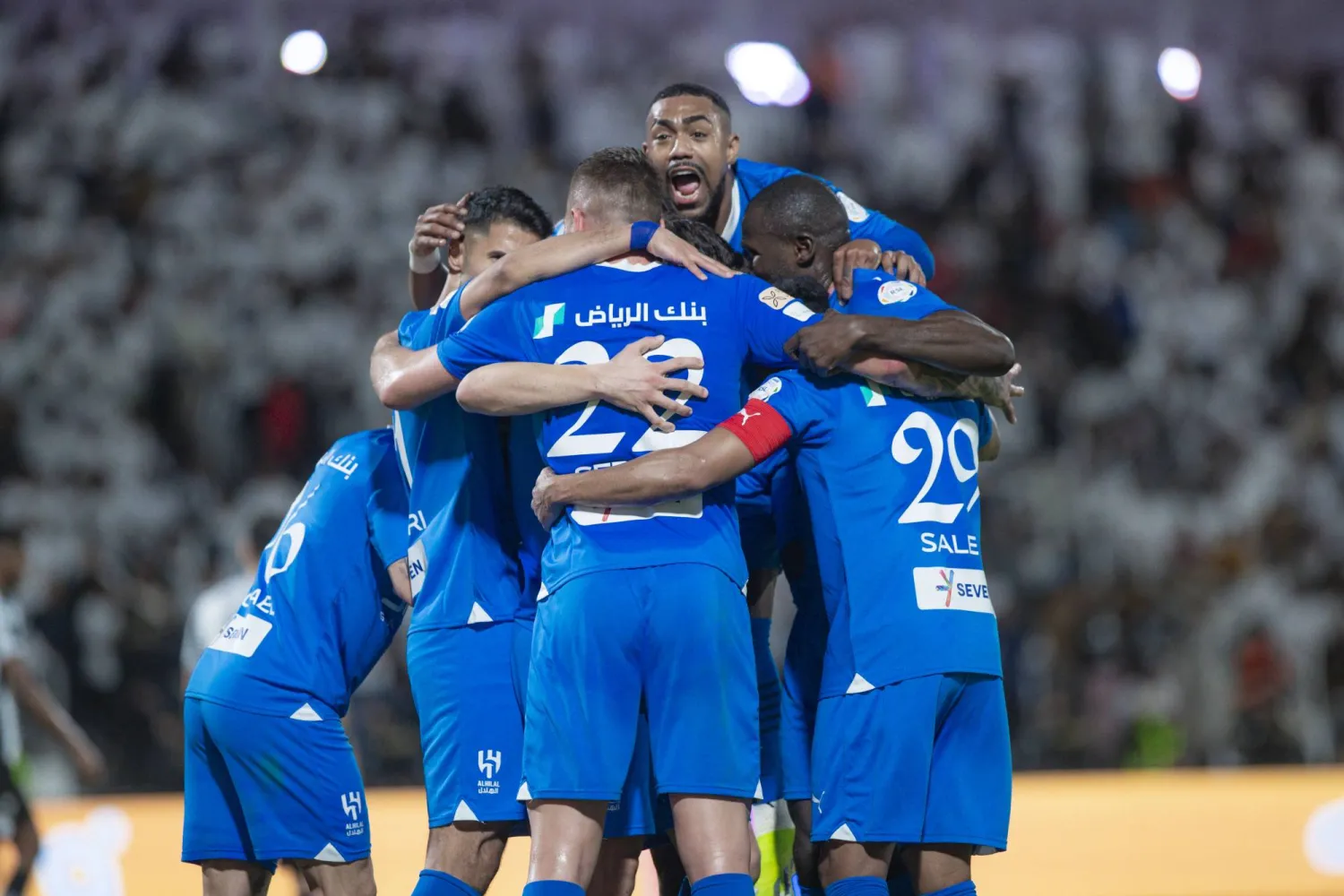 فرحة هلالية تكررت 4 مرات أمام الشباب (تصوير: يزيد السمراني)