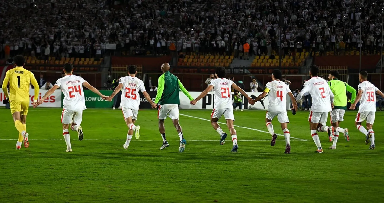 احتفال لاعبي الزمالك بالتأهل (إكس)