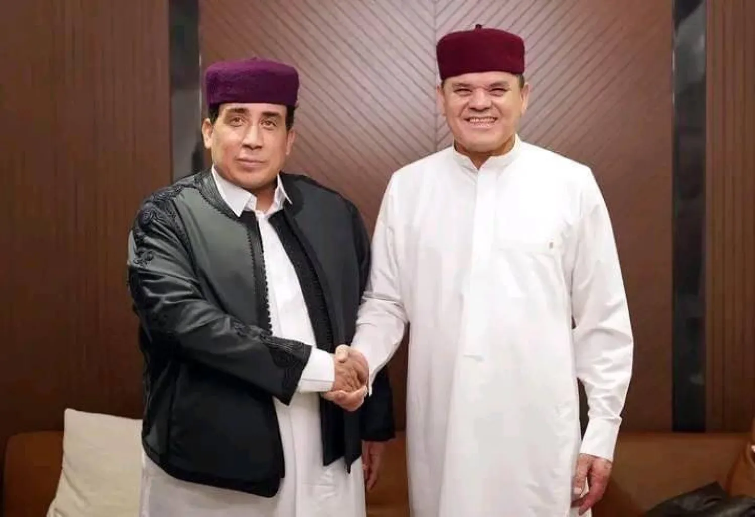 المنفي يزور الدبيبة بعد استهداف منزل عائلته في طرابلس (صفحات موثوقة على مواقع التواصل)