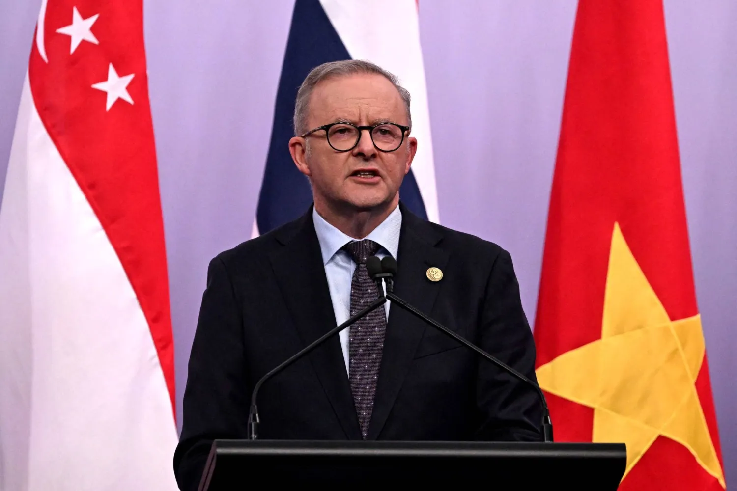 رئيس الوزراء الأسترالي أنتوني ألبانيزي (أ.ف.ب)