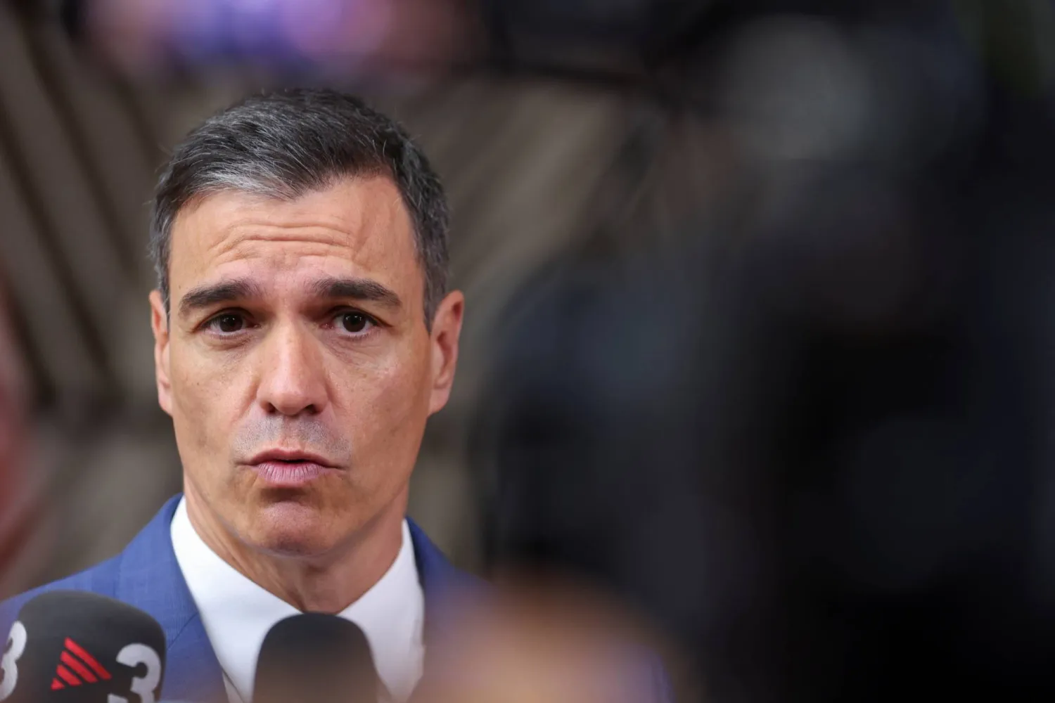 رئيس الوزراء الإسباني بيدرو سانشيز خلال قمة للاتحاد الأوروبي في بروكسل ببلجيكا 29 يونيو 2023 (رويترز)