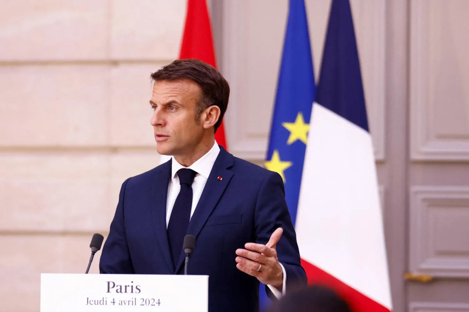 الرئيس الفرنسي إيمانويل ماكرون (أ.ف.ب)