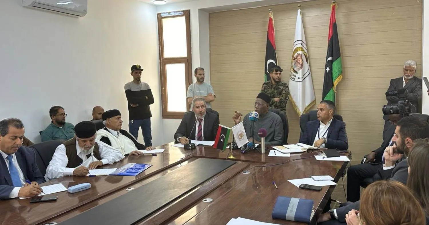 باتيلي ملتقياً قيادات اجتماعية في ترهونة الليبية (البعثة الأممية)