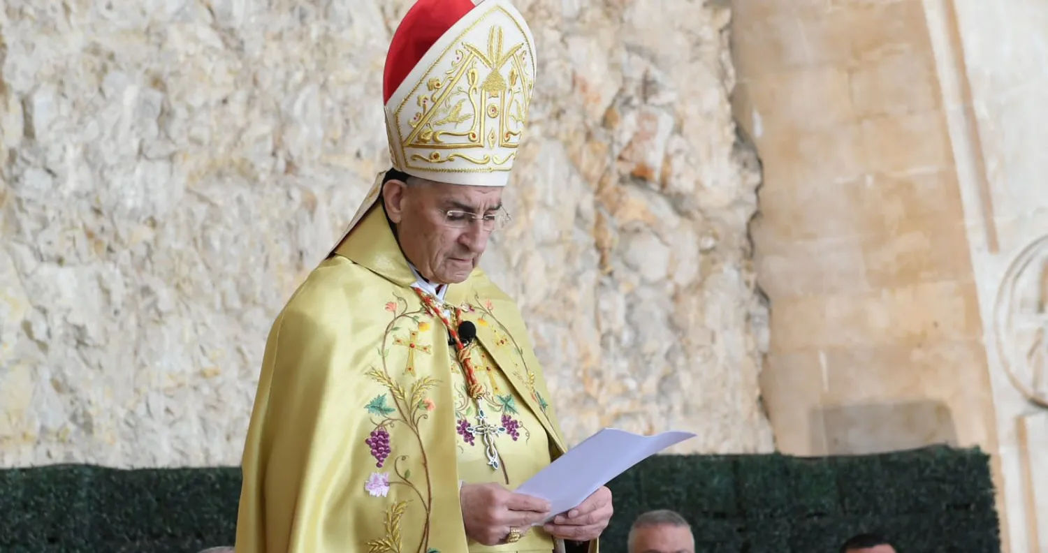 الراعي خلال عظة الأحد في «بكركي»... (الوكالة الوطنية)