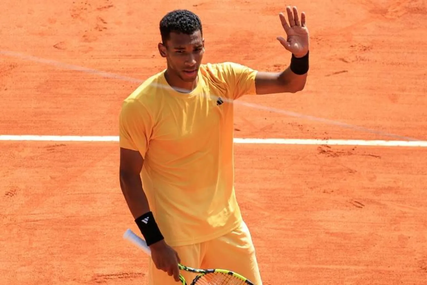 Canada's Felix Auger-Aliassime won his first-round match against Italy's Luca Nardi at the Monte Carlo Masters - AFP
