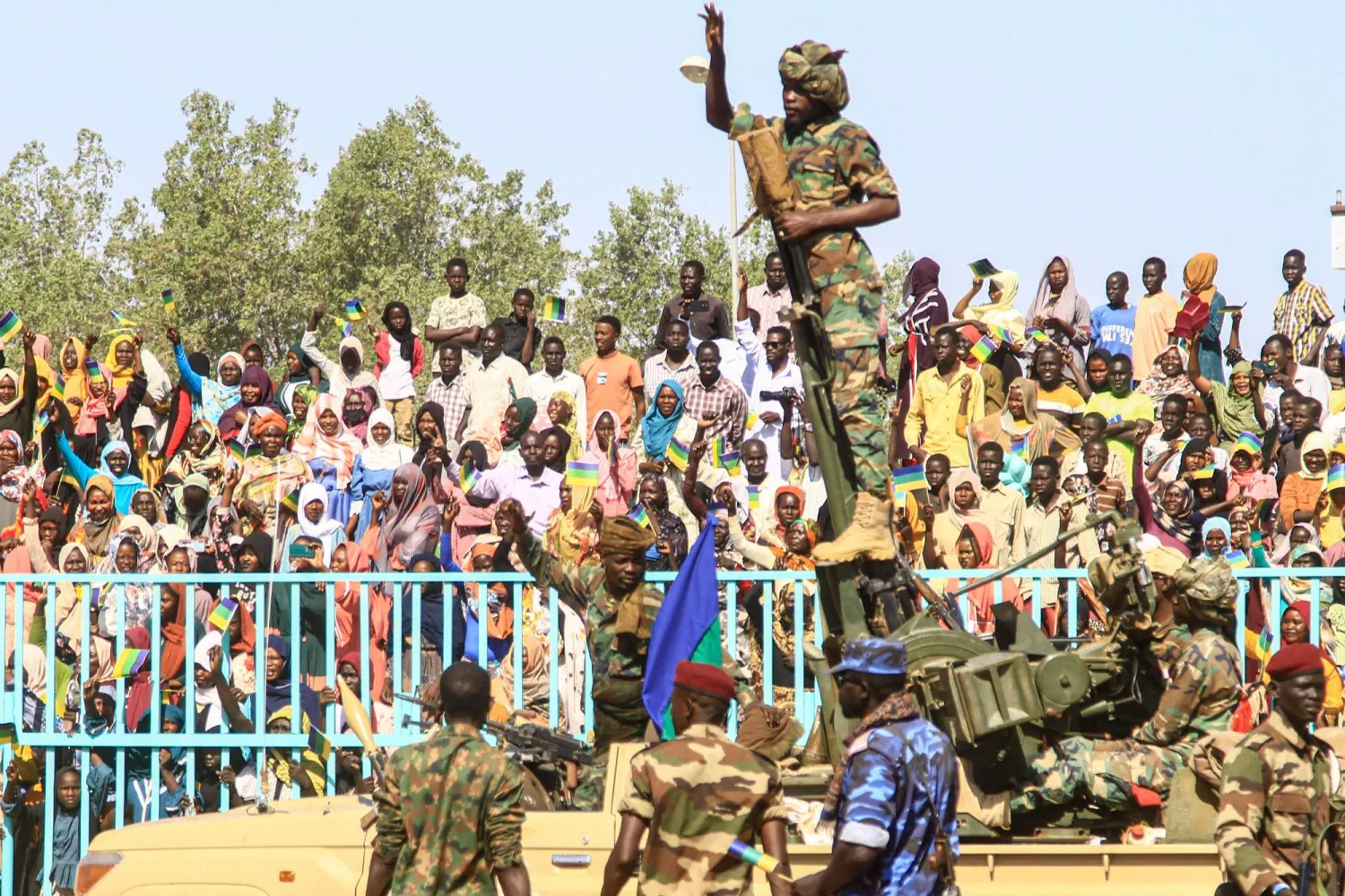 مقاتلون من تجمع قوى تحرير السودان (أ.ف.ب)