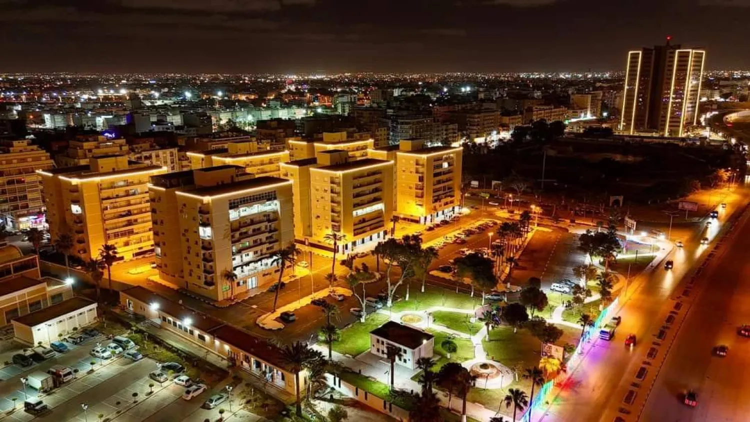 جانب من منطقة عمارات الاستثمار بمدينة بنغازي (بلدية بنغازي)