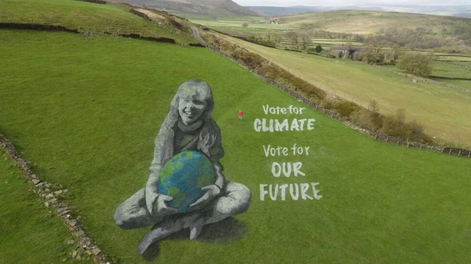 Artist Jamie Wardley created the painting for Earth Day to remind voters to consider the environment when they cast their ballots. Oli SCARFF / AFP
