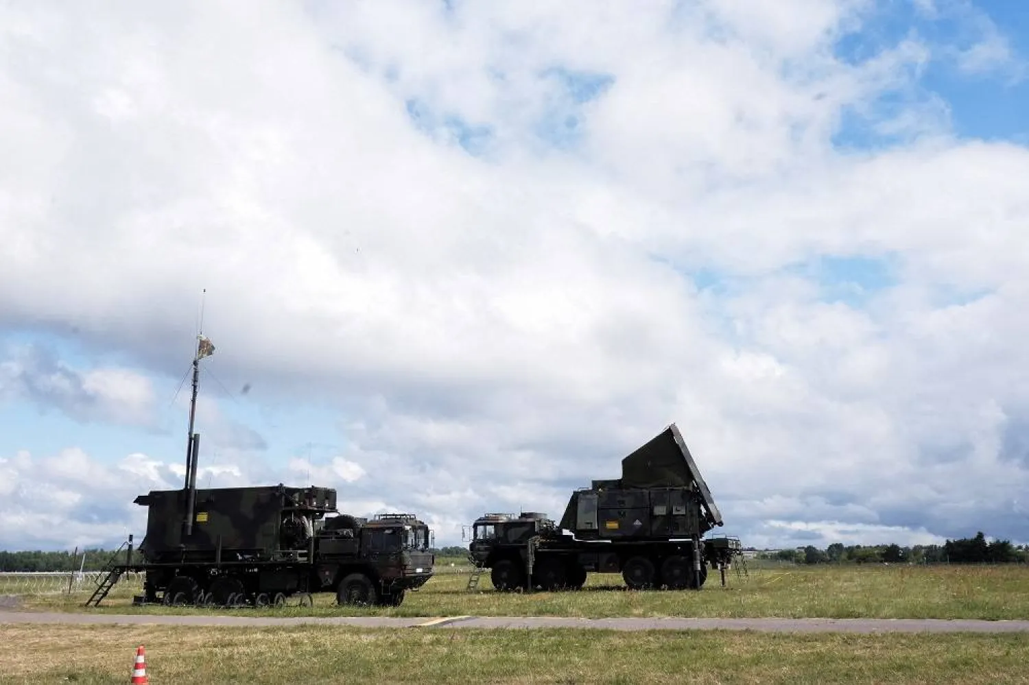German Patriot air defense system units are seen at the Vilnius airport, ahead of a NATO summit, in Vilnius, Lithuania July 10, 2023. (Reuters)