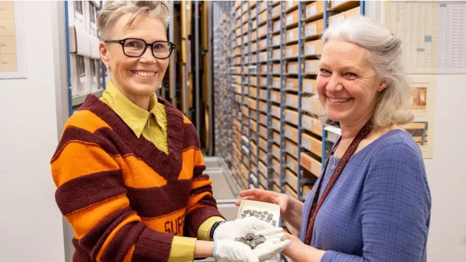 The coins that were found date back to the 12th century, Swedish experts say. (Jönköping County Museum)