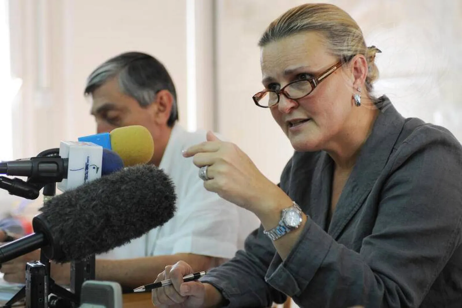 المبعوثة الأميركية الخاصة للقضايا الإنسانية في الشرق الأوسط ليز غراندي (صور الأمم المتحدة)