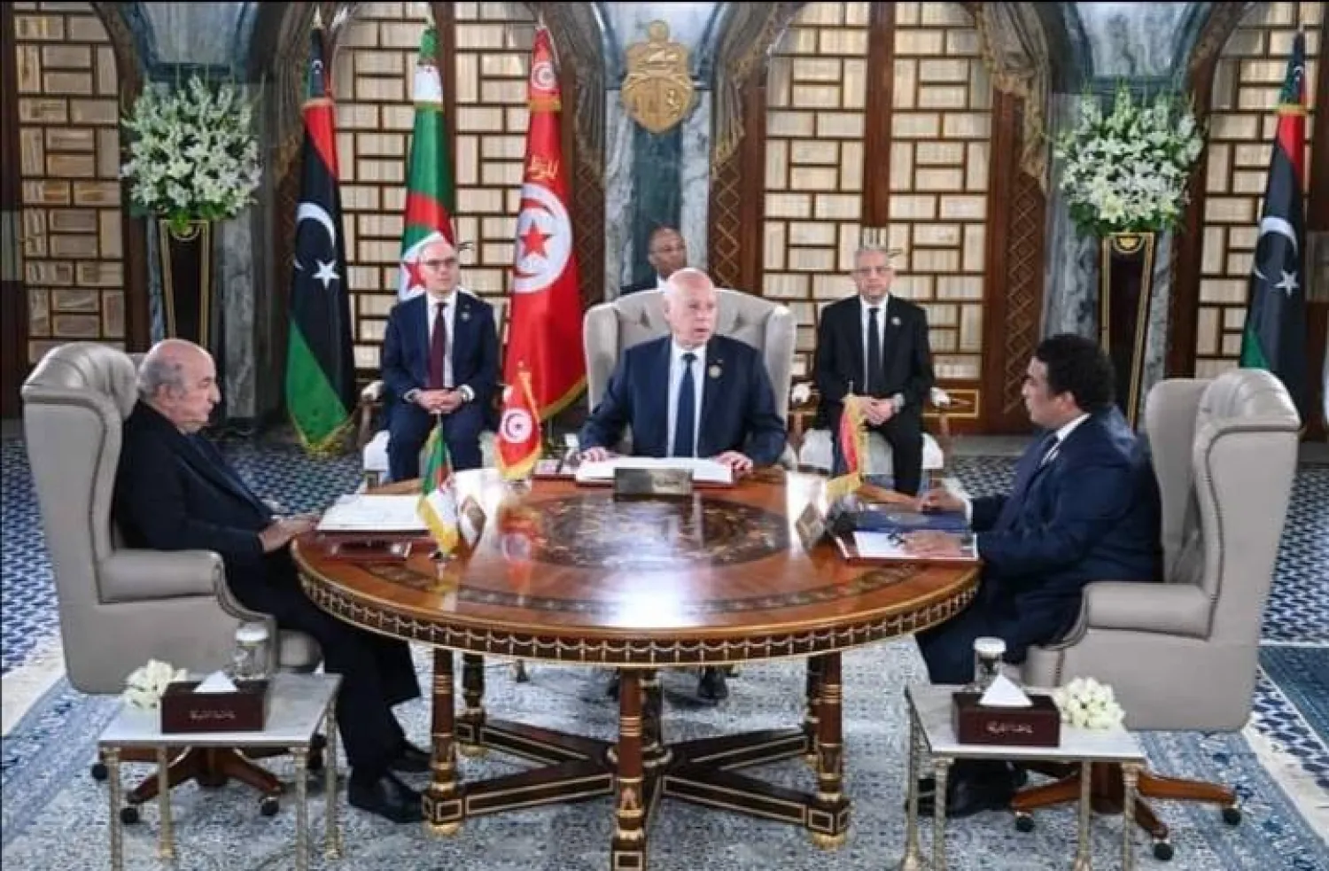 القمة الثلاثية التونسية - الجزائرية - الليبية رفعت نسق التنسيق الأمني خاصة في المناطق الحدودية (الموقع الرسمي لرئاسة الجمهورية)