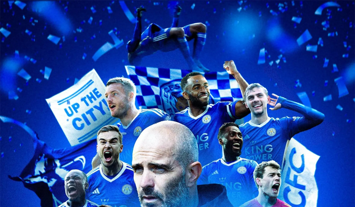 منشور احتفالي بثه نادي ليستر سيتي على حسابه في منصة إكس (ليستر سيتي)