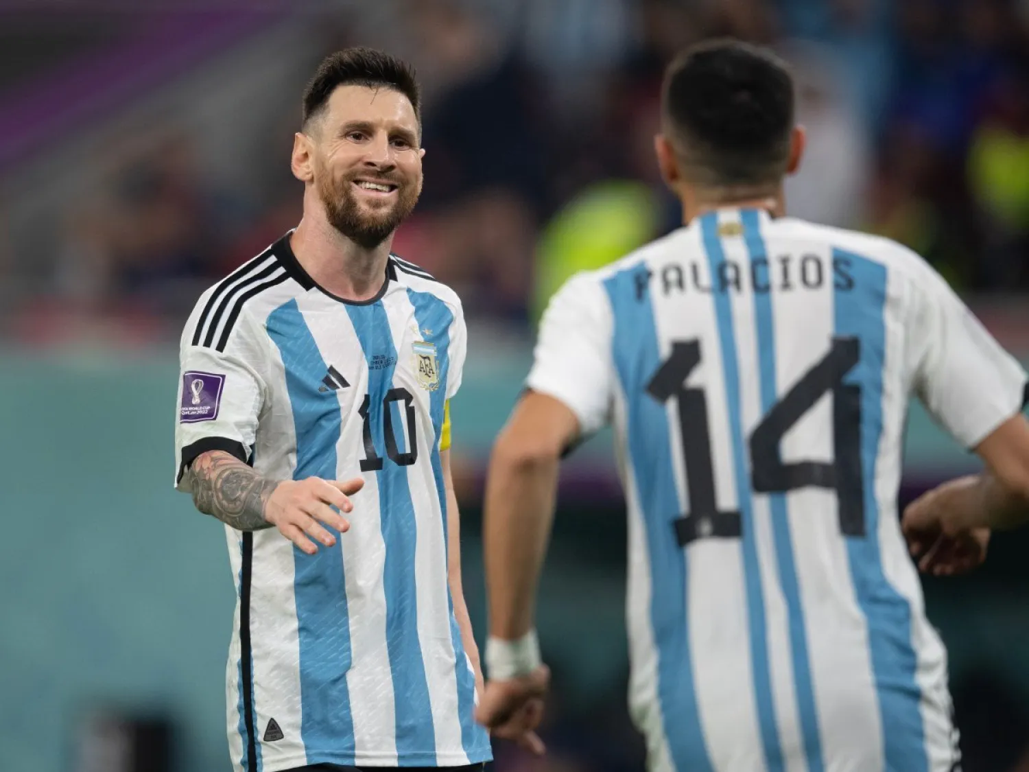 بالاسيوس يقدر قيمة ميسي مع منتخب الأرجنتين (غيتي)