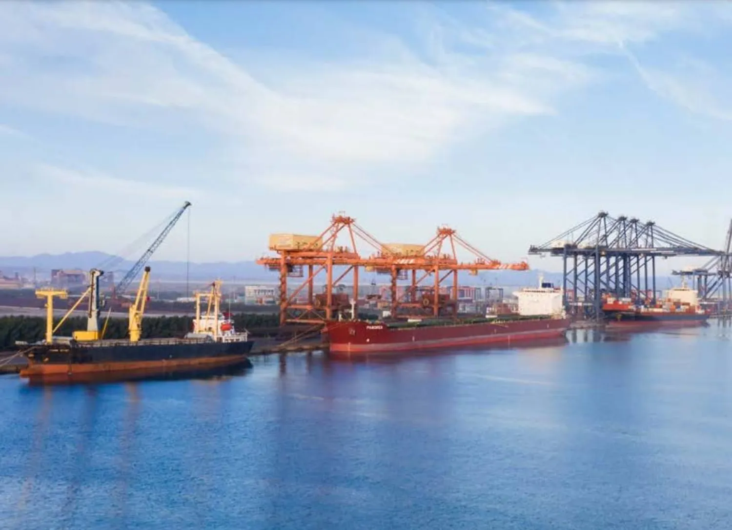 سفن راسية في ميناء صحار بسلطنة عمان (من الموقع الإلكتروني لميناء صحار)