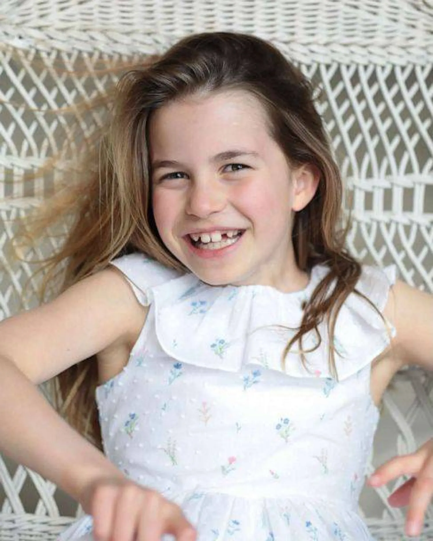 Undated handout photo issued on May 1, 2023 by Kensington Palace of Princess Charlotte, taken in Windsor this weekend by her mother, The Princess of Wales, ahead of her eighth birthday on May 2, 2023.
The Princess Of Wales/AP