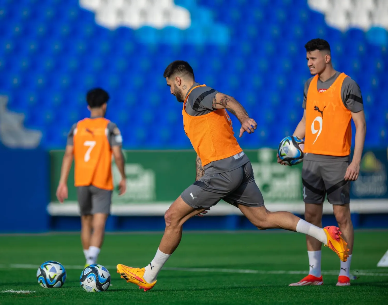 ميتروفيتش خلال تدريبات الهلال الأخيرة (الهلال)