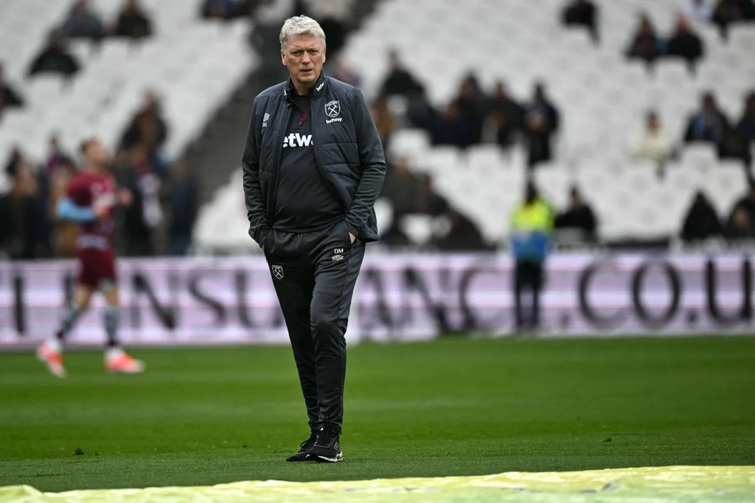 ديفيد مويز يعيش أيامه الأخيرة مدرباً لوست هام يونايتد (أ.ف.ب)