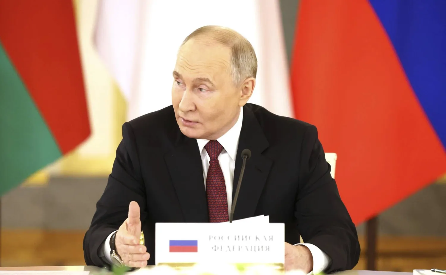08 May 2024, Russia, Moscow: Russian President Vladimir Putin attends the summit of the Eurasian Economic Union (EAEU) in Moscow. Photo: Alexander Kazakov/Kremlin Pool/Planet Pix via ZUMA Press Wire/dpa