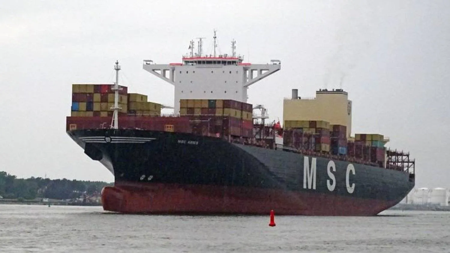 One of the MSC Aries ships (Social media)