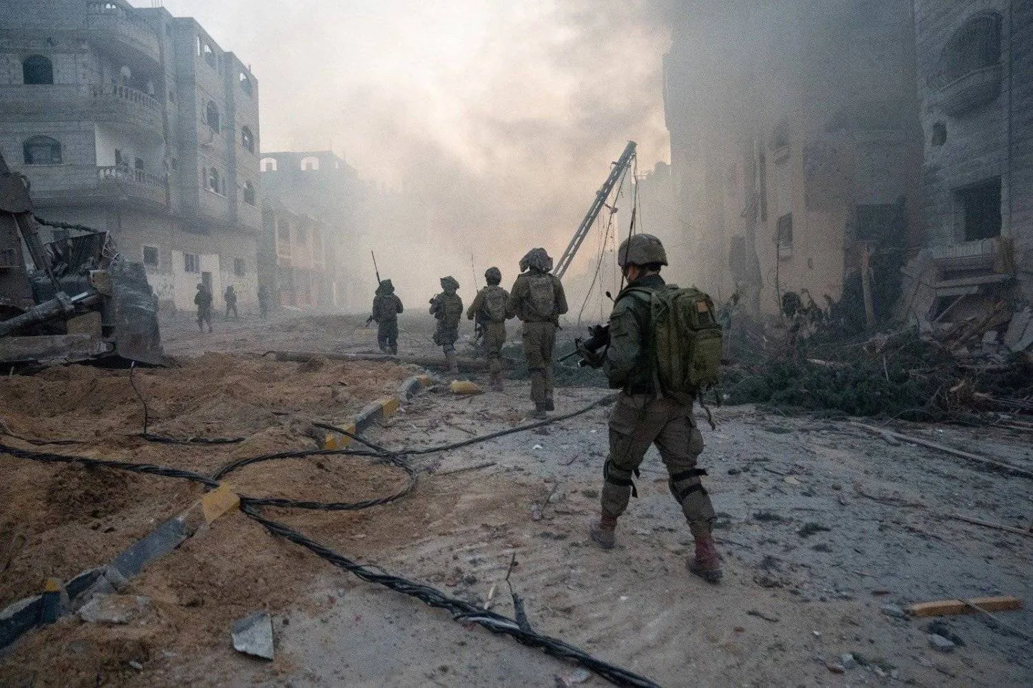 Israeli soldiers in the Gaza Strip amid the ongoing conflict between Israel and Hamas (Reuters)
