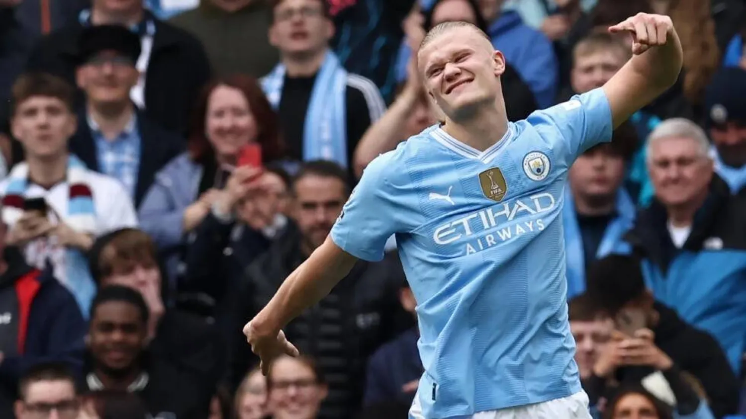 Manchester City's Erling Haaland is the Premier League's leading goalscorer. Darren Staples / AFP/File
