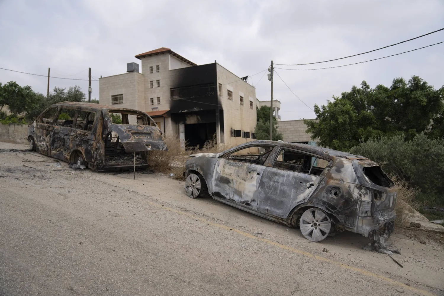 Charred homes and cars dotting this hilltop village surrounded by olive groves are a searing reminder of Palestinians’ vulnerability to rising violence from Israeli settlers. (AP video/Imad Isseid)