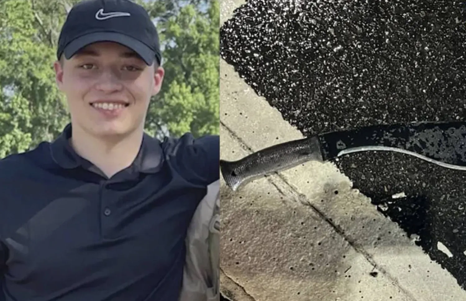 المتهم تريفور بيكفورد مع أداة الجريمة (متداولة)